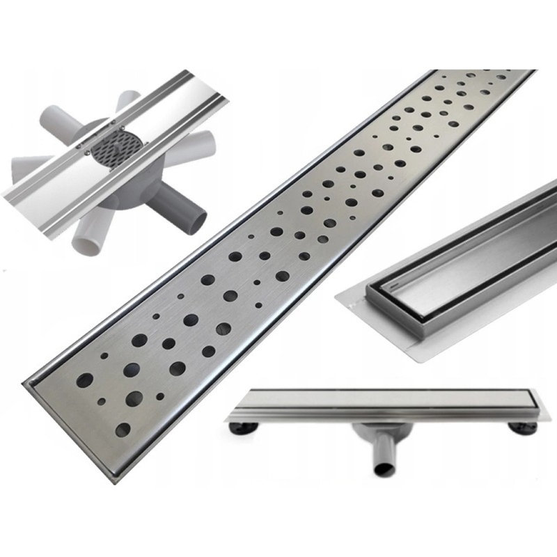Cahoon Linear Grid Waste Shower Drain, 80cm H x 84cm W x 5.2cm D