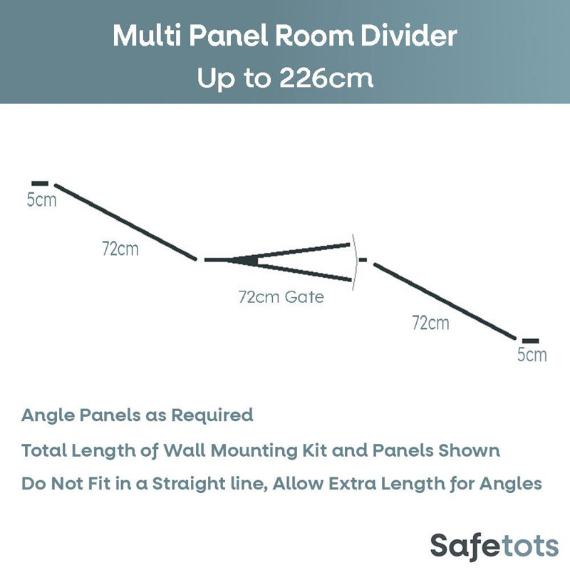 Spyros 70cm H Metal Folding Room Divider, 70cm H x 226cm W x 1.5cm D, Black
