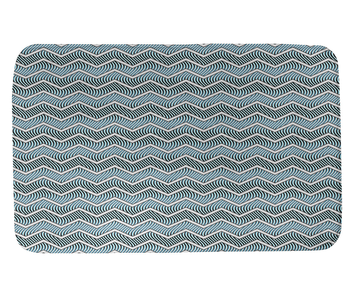 Brayden Studio® Stephenie Wavy Rectangle Non-Slip Chevron Bath Rug ...