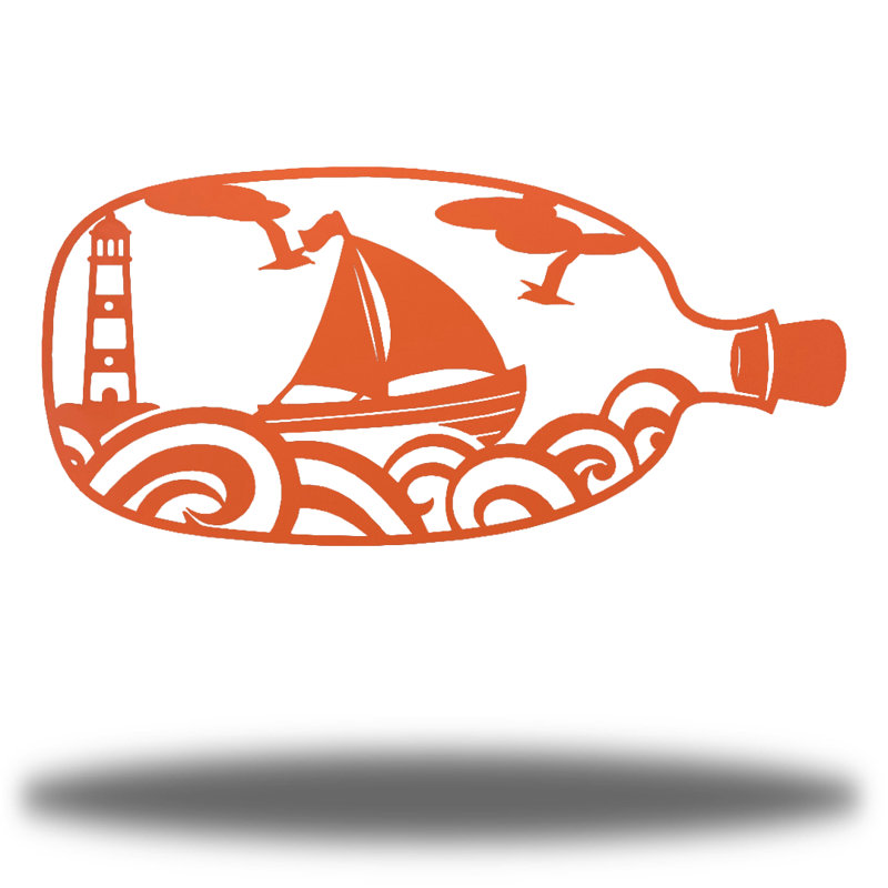 Décoration murale Amartya, H 5,5 po x l 12 po x P 0,0125 po, Corail