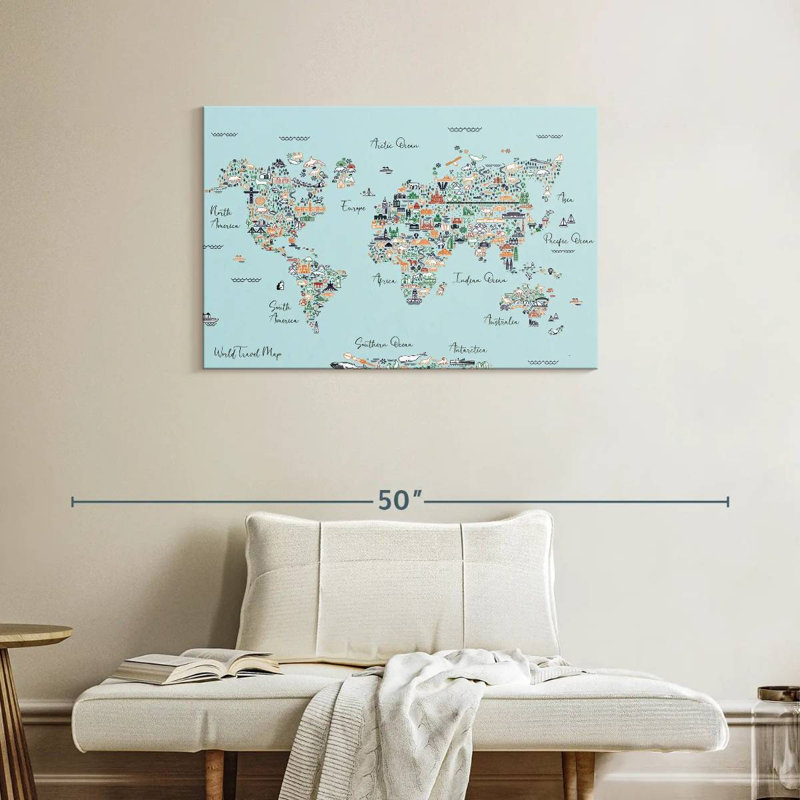 Keiri Educational World Map II, 24" H x 36" W