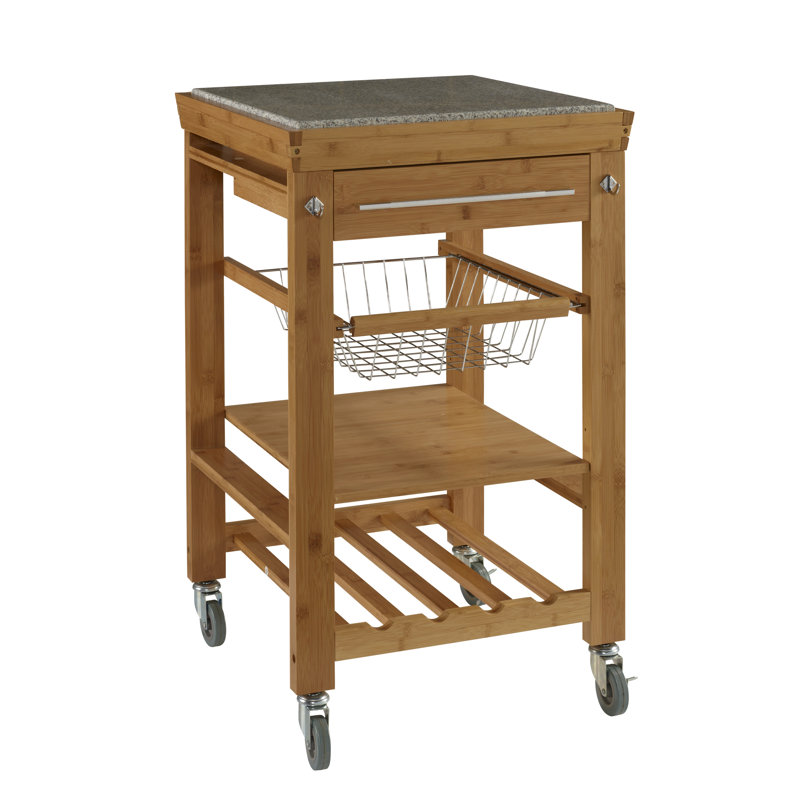 Ilana Granite Top Kitchen Cart