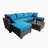 Gugna 106.29'' Wide U-Shaped Patio Sectional Set with Cushions-244350770-244350771