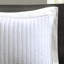 Courtepointe très grand / très grand 3 pièces - réversible blanc avec bourre de coton hypnotisante en microfibre