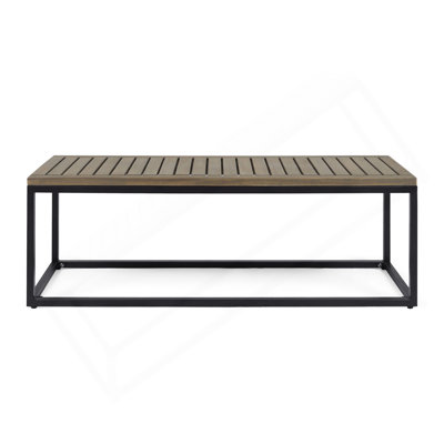 Banc industriel en bois et métal Jeco