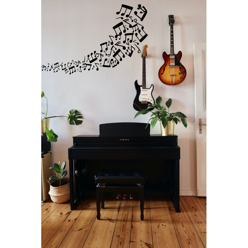 Music Wall Art Decal, Music Notes Wall Decor, Music Wall Sticker, Music Wall Decals, Musician Home Decor, Music Gifts, Music Studio 257LU