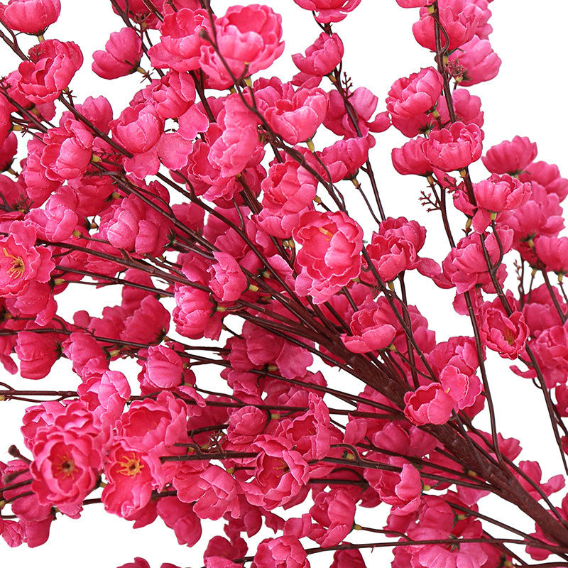 Bouquet de fleurs de cerisier artificiel, Fuchsia