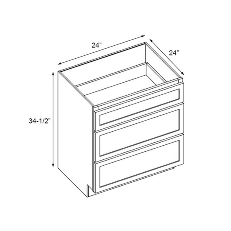 Armoire de base standard H 34,5 po, L 24 po x H 34,5 po, Shaker bleu