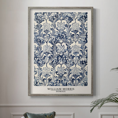 WM MORRIS Series DCLXXIV Framed Print - Solid Wood
