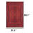 Deep Crimson Geometric Traditional Kitchen Rug