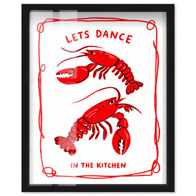 Crab Dance Shadowbox Print Retro Summer Prints par Art Remedy