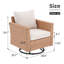 Chaise d'extérieur pivotante en rotin avec coussins