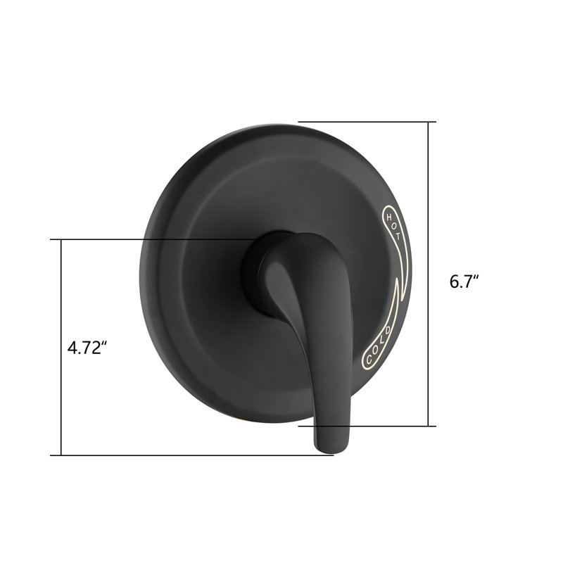 6.7" W x 6.7" H Surface Mount Kit for Shower
