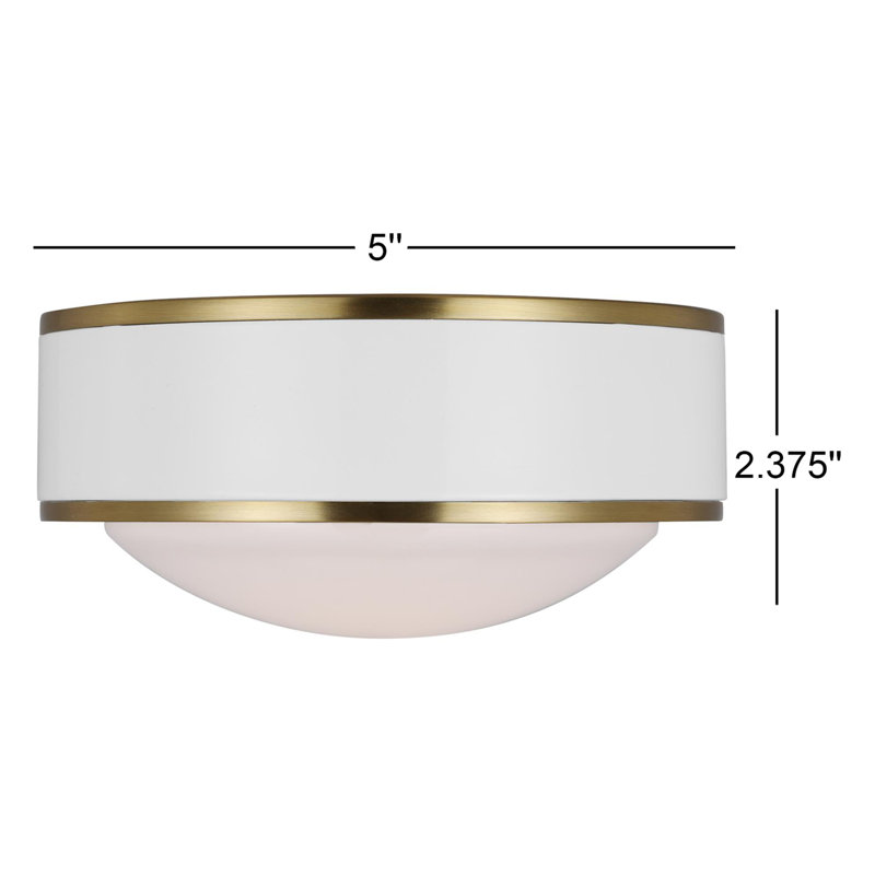 Tegan LED Flush Mount, Burnished Brass