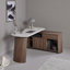 Bureau d'écriture en L avec armoire de rangement Slash 59,05 "-1837044628