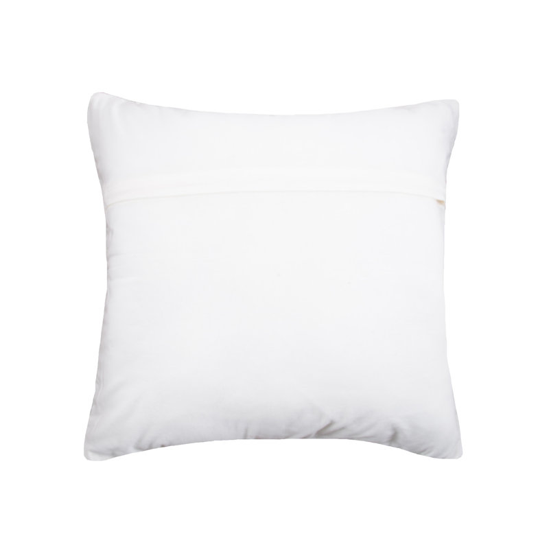 Bianca Geometric Woven Square Throw Pillow, Black