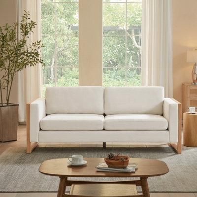 79" Modern Sofa With Solid Wood Legs