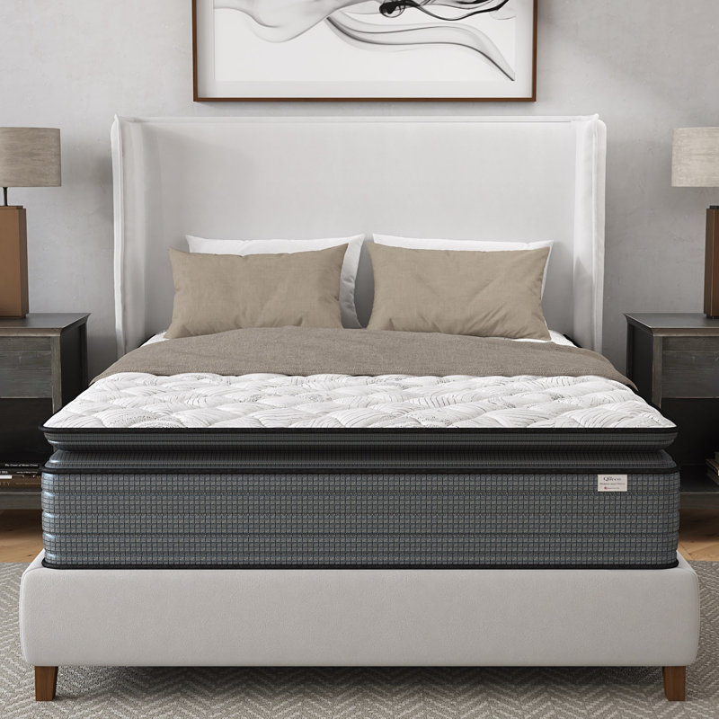 Matelas à plateau-coussin hybride Isabella 14 pouces Isabella, Grand lit