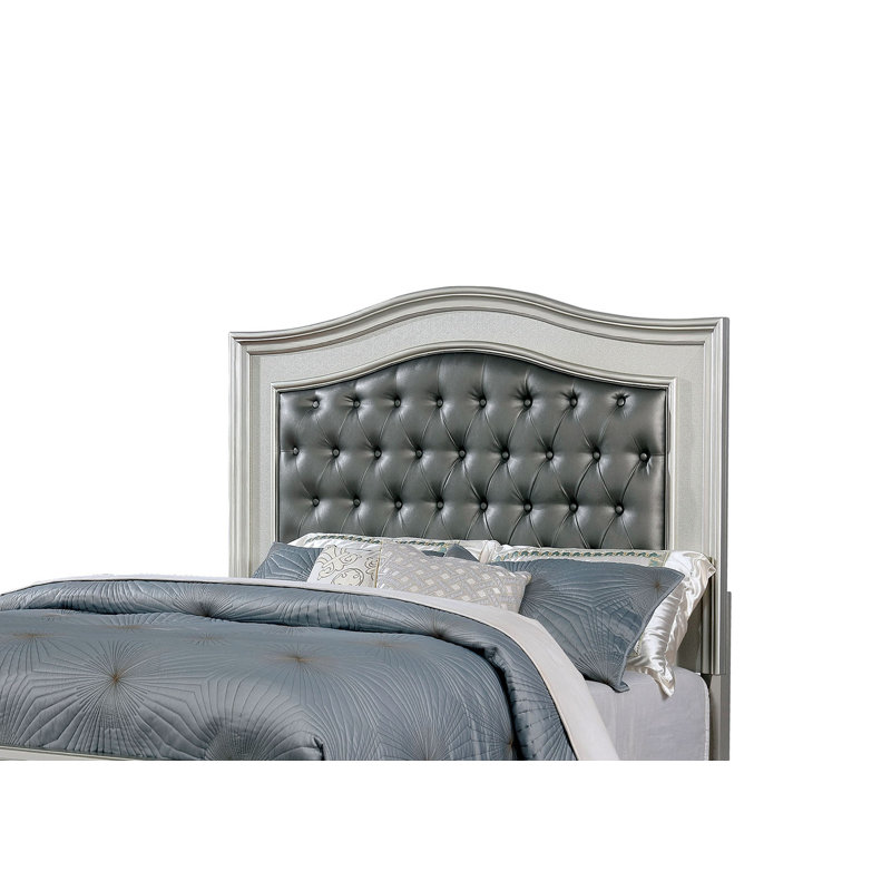 Lit plateforme en tissu d’ameublement touffeté simple avec matelas Massengill