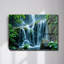 Chute d'eau, impression sur verre trempé - art mural nature, décoration murale salon moderne-517598474
