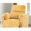 Fauteuil inclinable et oscillant électrique de style contemporain avec accoudoirs courbés et rembourrés avec coussins courbés et finition jaune-353476084