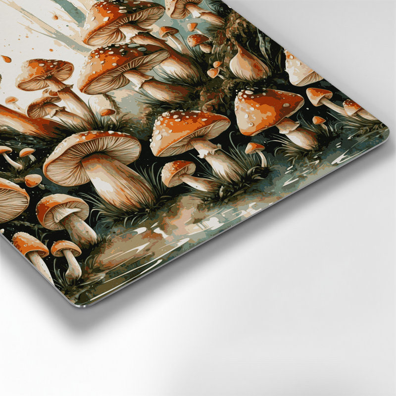 Art mural d'Halloween, champignons et champignons, H 8 po x l 8 po