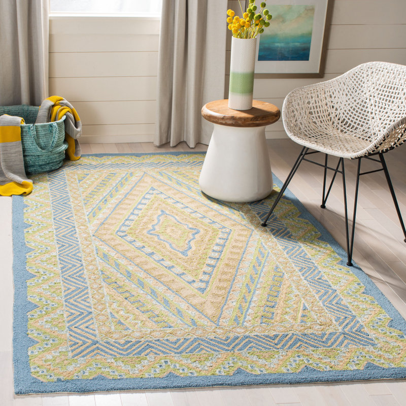 Adera Hand Hooked Performance Southwestern Rug, Rectangle 3'6" x 5'6"