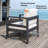 Arnhildur Braidan 53" Wide Metal Outdoor Loveseat with Cushions-629462941-629462930