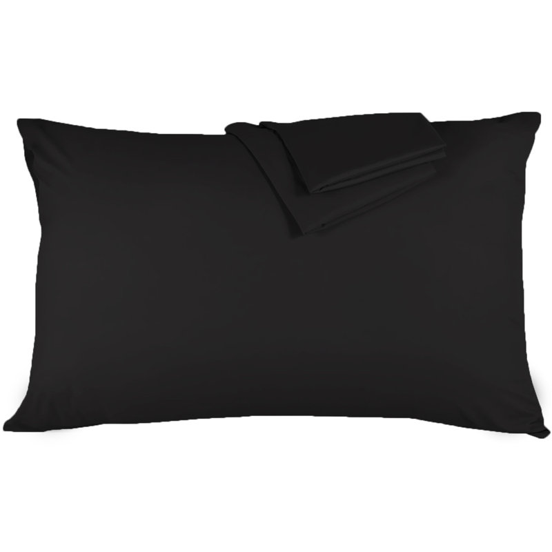 Microfiber Pillow Cases – Soft & Breathable (Set of 2), Black