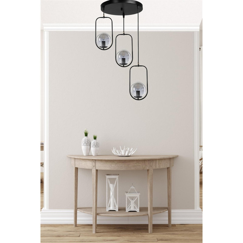 Orbison 3 - Light Cluster Pendant, Black, Smoke