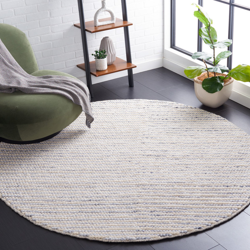 Cleodora Striped Indoor Rug, Round 8'