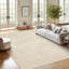 Tapis lavable à rayures rétro antidérapant (beige)-471381060-490636260