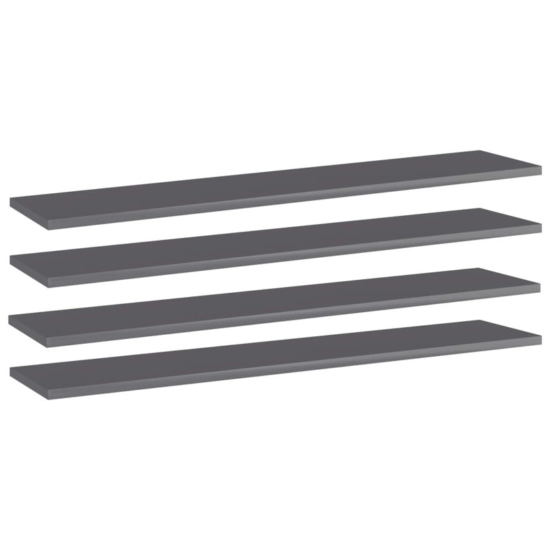Floating Shelves Wall Shelving Wall Mounted Shelves Display Wall Units, 0.6"  H x 39.4" W x 7.9" D, High Gloss Gray