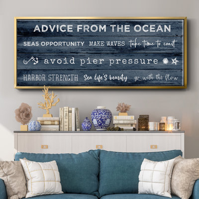 Bleu marine, toile encadrée