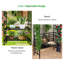 Tonnelle en fer avec banc noir l 44,88 po x P 16,93 po