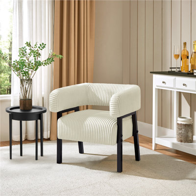 Upholstered Corduroy Armchair