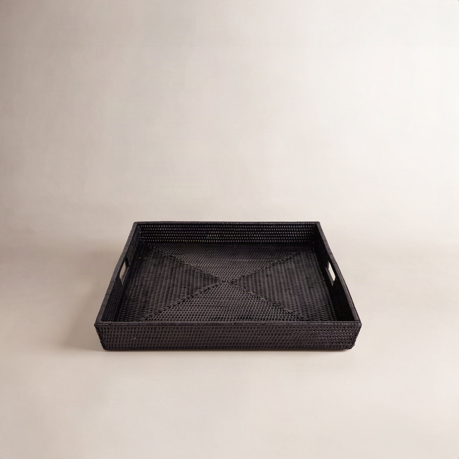 Edmond Decorative Tray, Espresso, 3" H x 18" W x 18" D, No Bundle