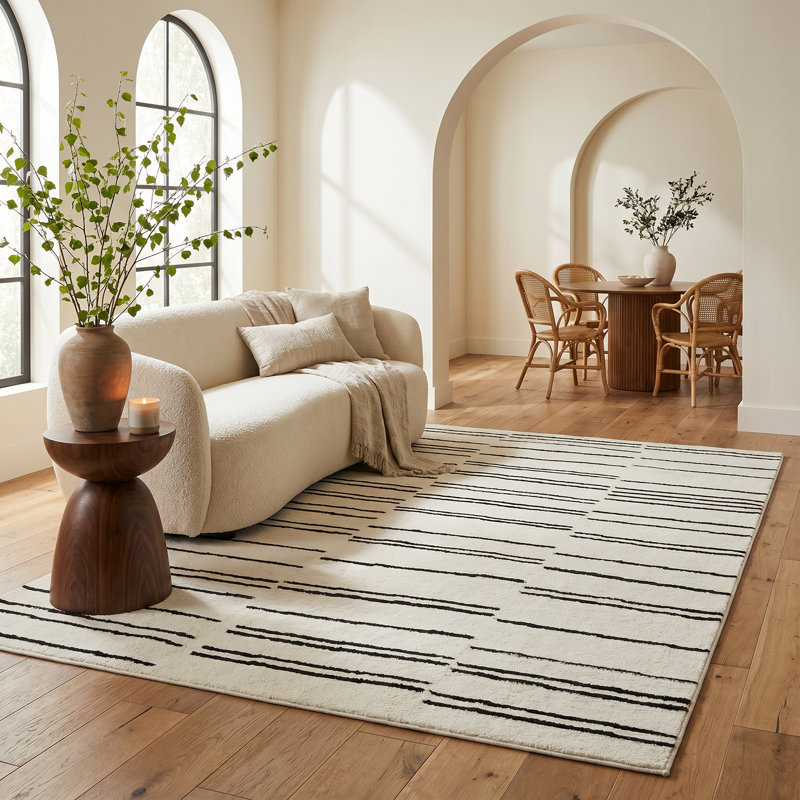 Rug Branch Alinda Collections Abstract Cream Indoor Area Rug, Rectangle 5'4" x 7'8"