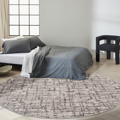 Tapis gris à motif abstrait Rush