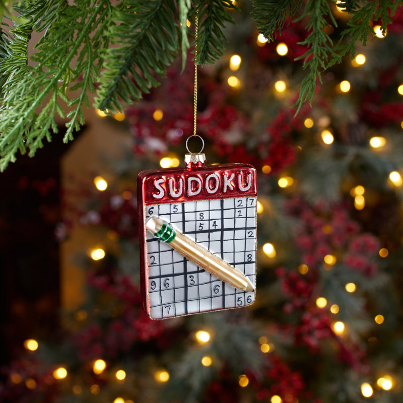 Ornements en verre Sudoku (ensemble de 6)