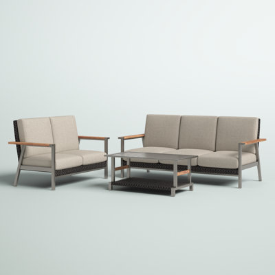 Bertolde 5 - Person Patio Conversation Set with Cushions