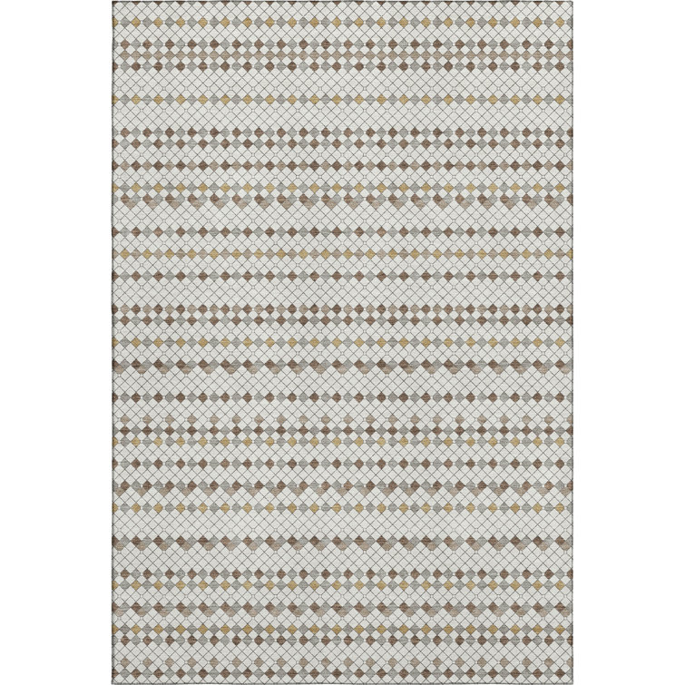 Premium Machine Washable Sykora AMF1408 Stripes Rug