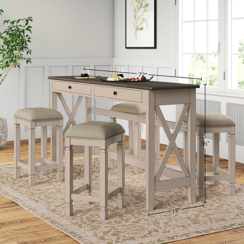 Console avec 4 tabourets