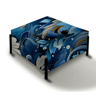 Nautical Allure Paisley Pattern VII - Paisley Large Square Ottoman