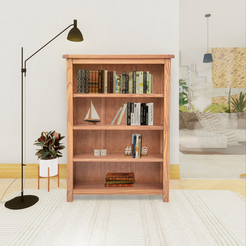 Venice 120cm H Standard Bookcase, (4 Shelves) 120cm H x 89cm W x 25cm D, Wood