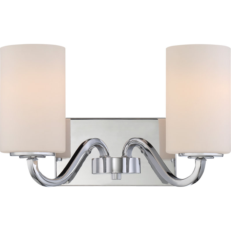 Éclairage pour salle de bain à intensité variable 2 lumières Tillson, Nickel poli