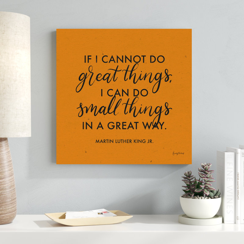 «Words of Wisdom III Orange» par Becky Thorns - art textuel sur toile tendue, Orange, H 20 po x l 20 po x P 1,25 po