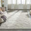 Hand Knotted Wool Area Rug in White/Cream-1391644845