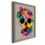 Crâne floral - peinture sur toile encadrée-61336679-61336686