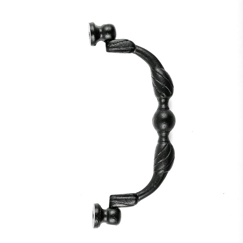 Set of 6 Traditional Wrought Iron Drop Bail Pulls with Mounting Hardware